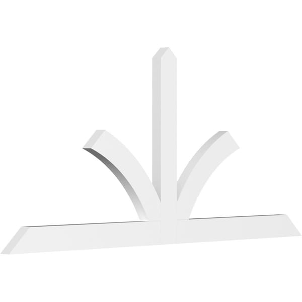 Ekena Millwork Richland Architectural Grade PVC Gable Bracket, 72"W x 33"H x 2"D x 4"F, 11/12 Pitch GBP072X33X0204RIC00 - main